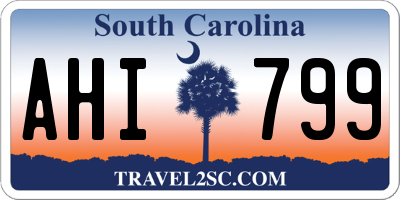 SC license plate AHI799