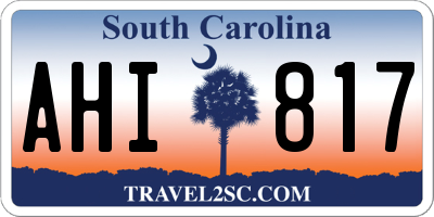 SC license plate AHI817