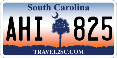 SC license plate AHI825