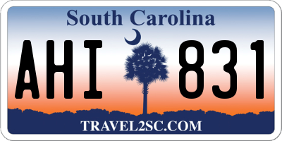 SC license plate AHI831