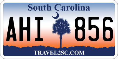 SC license plate AHI856