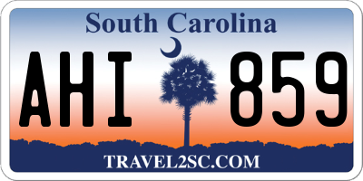 SC license plate AHI859