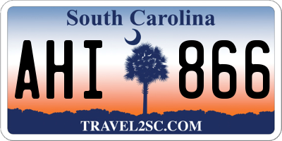 SC license plate AHI866