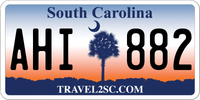 SC license plate AHI882