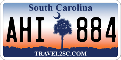 SC license plate AHI884