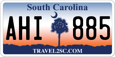 SC license plate AHI885