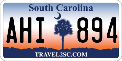 SC license plate AHI894