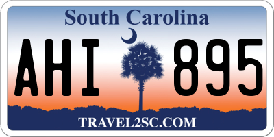 SC license plate AHI895