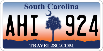 SC license plate AHI924