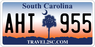 SC license plate AHI955