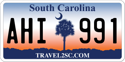 SC license plate AHI991