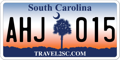 SC license plate AHJ015
