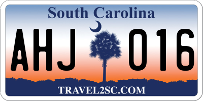 SC license plate AHJ016