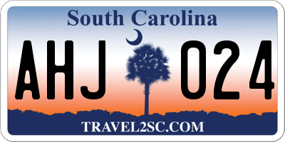 SC license plate AHJ024