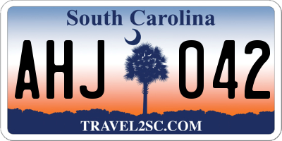 SC license plate AHJ042