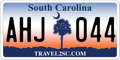 SC license plate AHJ044