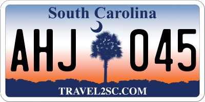 SC license plate AHJ045