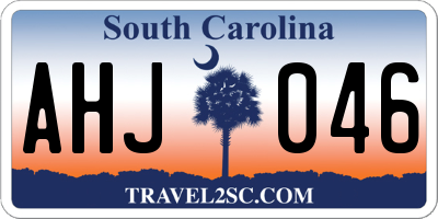 SC license plate AHJ046