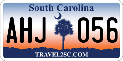 SC license plate AHJ056