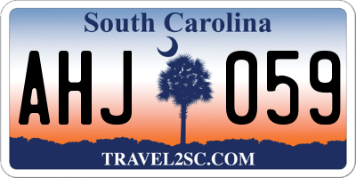 SC license plate AHJ059