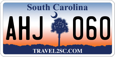 SC license plate AHJ060