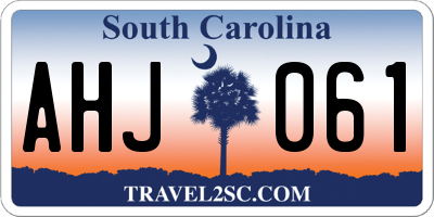 SC license plate AHJ061