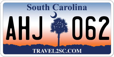 SC license plate AHJ062