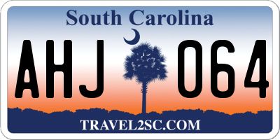 SC license plate AHJ064