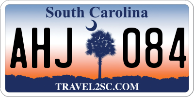 SC license plate AHJ084