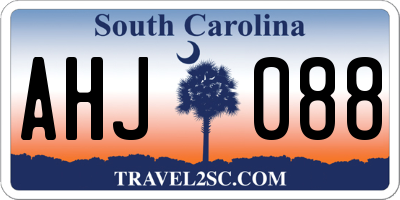 SC license plate AHJ088