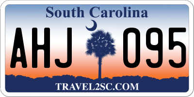 SC license plate AHJ095