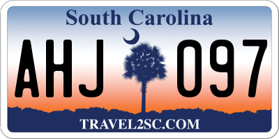 SC license plate AHJ097