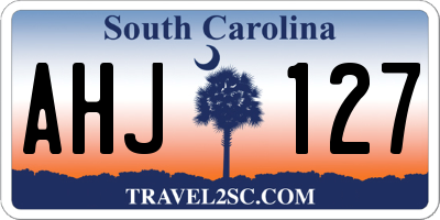 SC license plate AHJ127