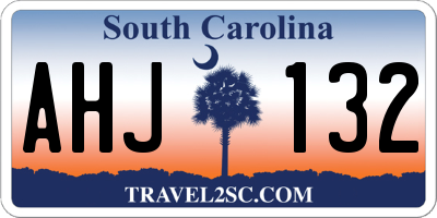 SC license plate AHJ132