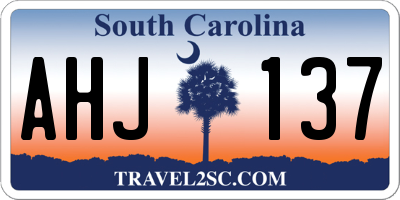 SC license plate AHJ137