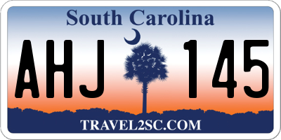 SC license plate AHJ145