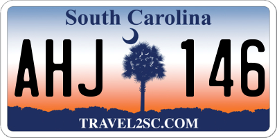 SC license plate AHJ146