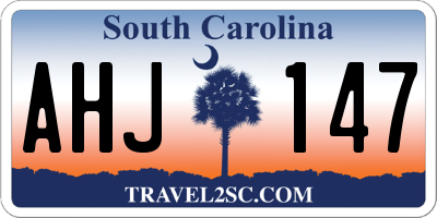 SC license plate AHJ147