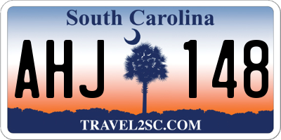 SC license plate AHJ148