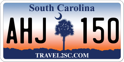 SC license plate AHJ150