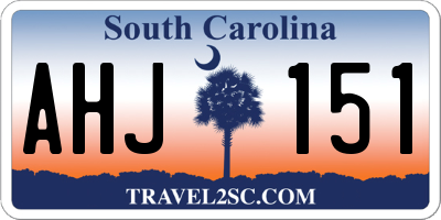 SC license plate AHJ151