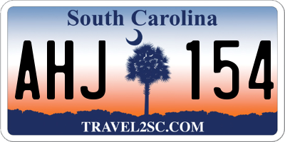 SC license plate AHJ154