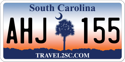 SC license plate AHJ155