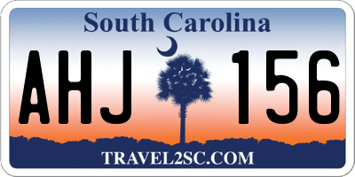 SC license plate AHJ156