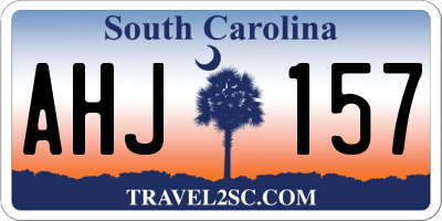 SC license plate AHJ157