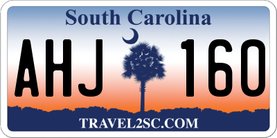 SC license plate AHJ160