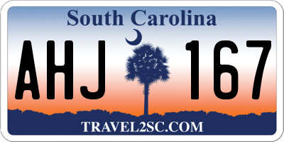 SC license plate AHJ167