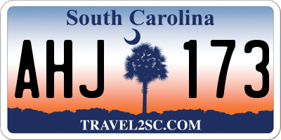SC license plate AHJ173
