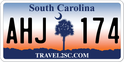 SC license plate AHJ174
