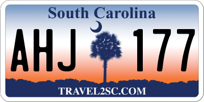 SC license plate AHJ177